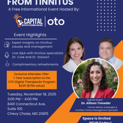 Free Tinnitus Relief Event on Nov. 18th
